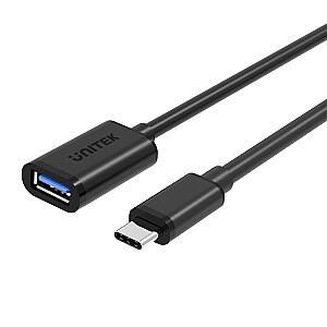 UNITEK Y-C476BK USB kabelis 0,2 m USB 3.2 Gen 1 (3.1 Gen 1) USB C USB A Juoda
