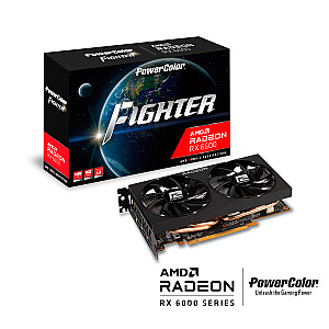 Графическая карта PowerColor AXRX 6600 8GBD6-3DH AMD Radeon RX 6600 8 ГБ GDDR6