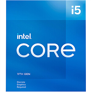 Intel i5-11400F, 2,6 GHz, LGA1200, procesoriaus gijos 12, pakuotė mažmeninė prekyba, procesoriaus branduoliai 6, komponentas staliniam kompiuteriui