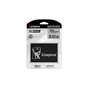 Kingston Technology KC600 2,5 colio, 512 GB, Serial ATA III, 3D TLC