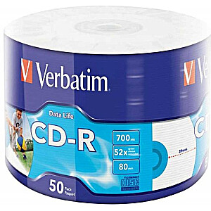 Verbatim 50x Printable CD-R700 MB 50 vnt.