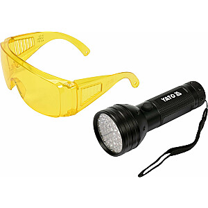 Yato UV 51 3 x 1,5 V LED žibintuvėlis + akiniai (YT-08581)