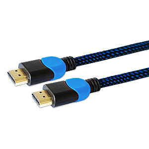 Savio GCL-05 HDMI laidas 3 m HDMI Type A (standartinis) Juoda, Mėlyna