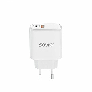 SAVIO LA-06 USB Type A & Type C Быстрая зарядка Power Delivery 3.0 В помещении