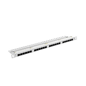 PATCH PANEL LANBERG 24 PORTS 0,5U CAT.6 UTP GRAY