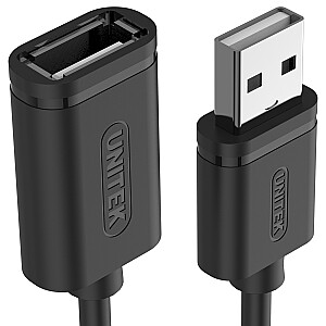 USB kabelis Unitek USB-A į USB-A 1,5 m juodas (Y-C449GBK)