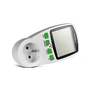 Vatmetras Greenblue GB202 White 0-9999W Integruotas LCD ekranas