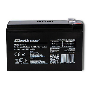 Baterija Qoltec 53031 AGM | 12V | 9Ah | max 135A