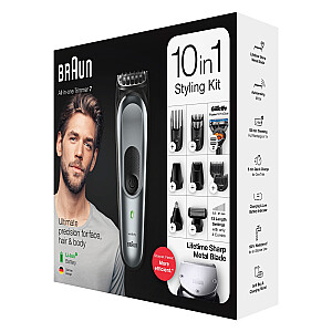 Braun Multigroomer MGK7221 Wet & Dry Черный, Серый