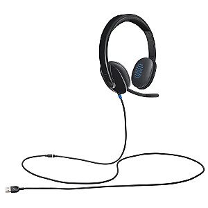 „Logitech H540“ USB ausinių galvos juostelė, A tipo USB, juoda