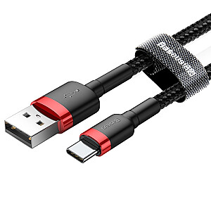 Baseus Cafule CATKLF-B91 USB-C įkrovimo laidas 3A / PD / QC 3.0 / 100 cm juodas