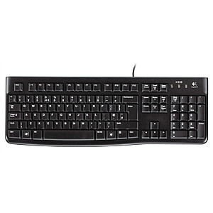 Logitech K120 Multimedia, Wired, EN/RU, 1.5 m, USB Port, Black, Russian, Numeric keypad, 550 g