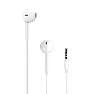 „Apple“ ausinės su nuotolinio valdymo pultu ir mikrofonu, baltos spalvos