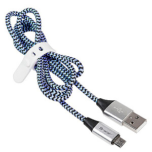 Cable Tracer USB 2.0 AM - micro 1m mėlynas TRAKBK46263