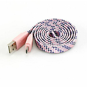 Sbox USB->Micro USB 2.0 M/M 1м цветной блистер розовый USB-103CF-P