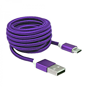 Sbox USB->Micro USB M/M 1m USB-10315U сливово-фиолетовый