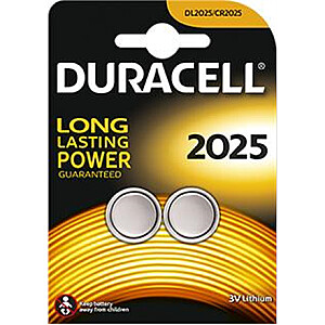Duracell mygtukų elementai DL2025 ličio, 2 vnt.