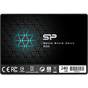 Твердотельный накопитель Dysk Silicon Power S55, 240 ГБ, 2,5 дюйма, SATA III (SP240GBSS3S55S25)