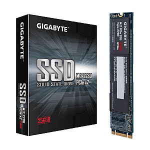 Gigabyte GP-GSM2NE8256GNTD 256 GB, SSD sąsaja M.2 NVME, Rašymo greitis 800 MB/s, Skaitymo greitis 1200 MB/s