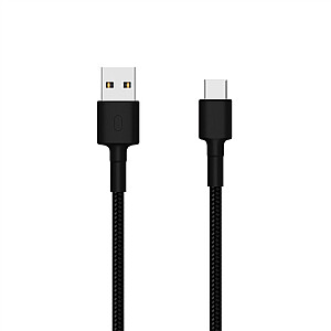 „Xiaomi Mi Type-C“ pintas kabelis SJV4109GL 1 m, juodas, A tipo USB kištukas, USB-C kištukas