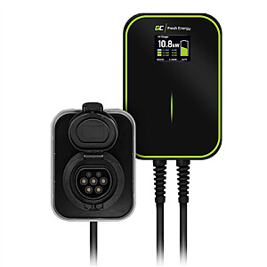 Green Cell EV Charger PowerBox 22kW įkroviklis su 2 tipo lizdu ir RFID, skirtas elektromobiliams ir įkraunamiems hibridams įkrauti, 32 A