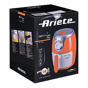 ARIETE 4615 oro gruzdintuvė mini karšto oro gruzdintuvė 1000W 2L geltona