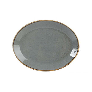 SEASONS tamsiai pilka ovali plokštelė 24cm, Porland