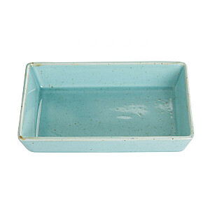 SEASONS TURQUOISE stačiakampė lėkštė su apvadu 16x11cm, Porland