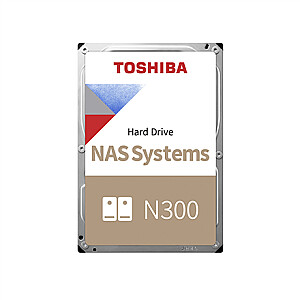 Toshiba HDD NAS N300 3.5" 10TB / 7.2k / SATA / 256MB / Patikimumas: 24x7, 180TB per metus, 1M val. / 3Y garantija (RETAIL HDWG11AEZSTAU) Toshiba