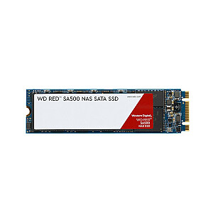SSD WESTERN DIGITAL Red 500GB M.2 SATA 3.0 Write speed 530 MBytes/sec Read speed 560 MBytes/sec 2.38mm TBW 350 TB MTBF 2000000 hours WDS500G1R0B