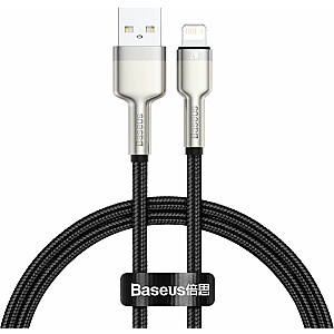 USB kabelis Baseus USB-A - Lightning 0,25 m, juodas (CALJK-01)