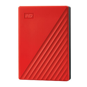 Внешний HDD WESTERN DIGITAL My Passport 4 ТБ USB 2.0 USB 3.0 USB 3.2 Цвет Красный WDBPKJ0040BRD-WESN