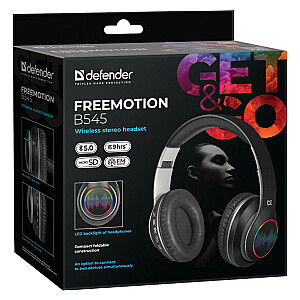 Bluetooth į ausis įdedamos ausinės su mikrofonu DEFENDER FREEMOTION B545 juodos spalvos