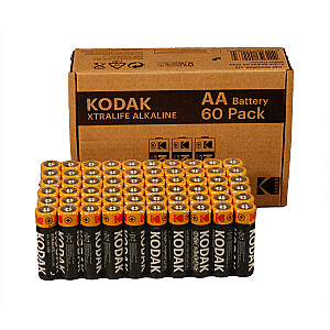 Щелочные батареи Kodak XTRALIFE AA (60 шт.)