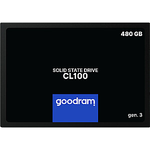 Kietojo kūno pavara Goodram CL100 Gen. 3480 GB Sata III 2.5 Mažmeninė prekyba