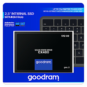 Goodram CX400 gen.2 2,5" 512GB Serial ATA III 3D TLC NAND