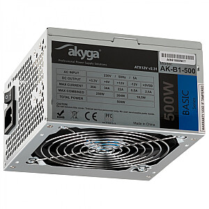 Блок питания Akyga AK-B1-500 500 Вт 20+4 pin ATX ATX Серый