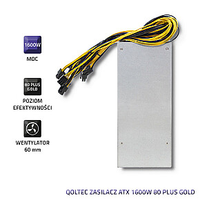 Maitinimo šaltinis Qoltec 50177 PCI-E Smart 1600W | 80 Plus Gold – duomenų gavyba