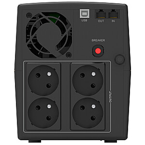 Источник бесперебойного питания (ИБП) PowerWalker VI 1500 STL Line-Interactive 1500 ВА 900 Вт 4 розетки переменного тока