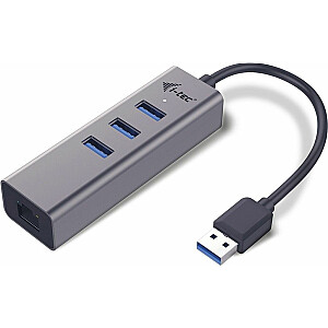 Hub USB I-TEC 1x RJ-45 + 3x USB-A 3.0 (U3METALG3HUB)