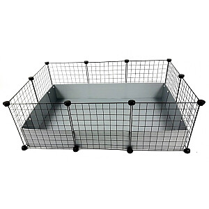 Клетка C&C Modular 3x2 110x75 см морская свинка, ёжик, серебристо-серая