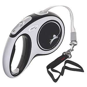 Flexi New Comfort M Tape 5 м, черный поводок Dog Retractable