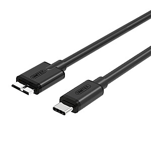 UNITEK Y-C475BK USB laidas 1 m USB 3.2 Gen 1 (3.1 Gen 1) USB C Micro-USB B Juoda