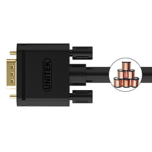Juodas vaizdo kabelis V7, VGA kištukas į VGA kištukas, 2 m 6,6 pėdos