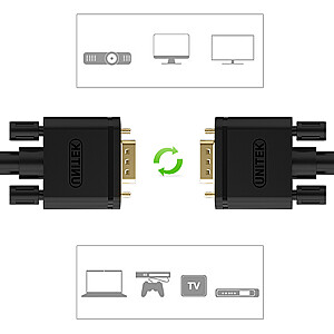 Juodas vaizdo kabelis V7, VGA kištukas į VGA kištukas, 2 m 6,6 pėdos