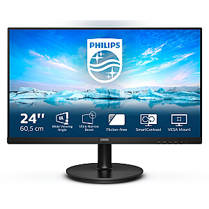 Philips V Line 241V8L/00 60,5 cm (23,8 colio) LED ekranas 1920 x 1080 pikselių Full HD juodas