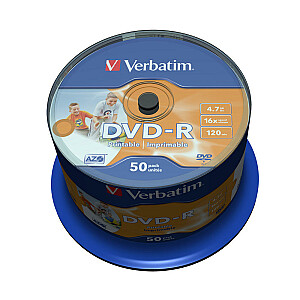 Чистый DVD-диск Verbatim 43533 4,7 ГБ DVD-R 50 шт.