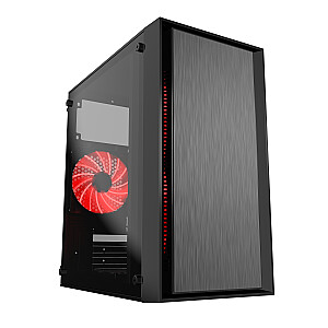 Gembird CCC-FORNAX-960R Корпус Midi-Tower ATX Fornax 960R - 3 вентилятора с красной светодиодной подсветкой, 2x USB 3.0 Акриловое окно Черный