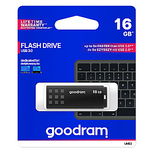 Goodram UME3 USB atmintinė 16 GB USB Type-A 3.0 (3.1 Gen 1) juoda
