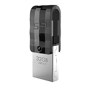 USB-накопитель Silicon Power Mobile C31 32 ГБ USB Type-A / USB Type-C 3.2 Gen 1 (3.1 Gen 1) Черный, серебристый